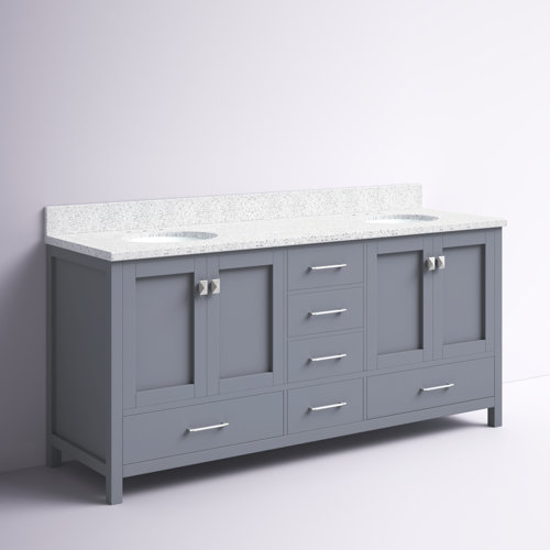 Etta Avenue™ Taya 72'' Freestanding Double Bathroom Vanity with Quartz